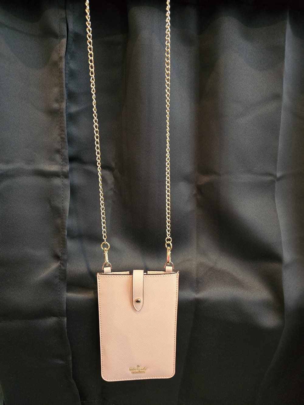 kate spade Leather Crossbody Phone Holder with Gold Chain - Pink - Picture 5 of 6